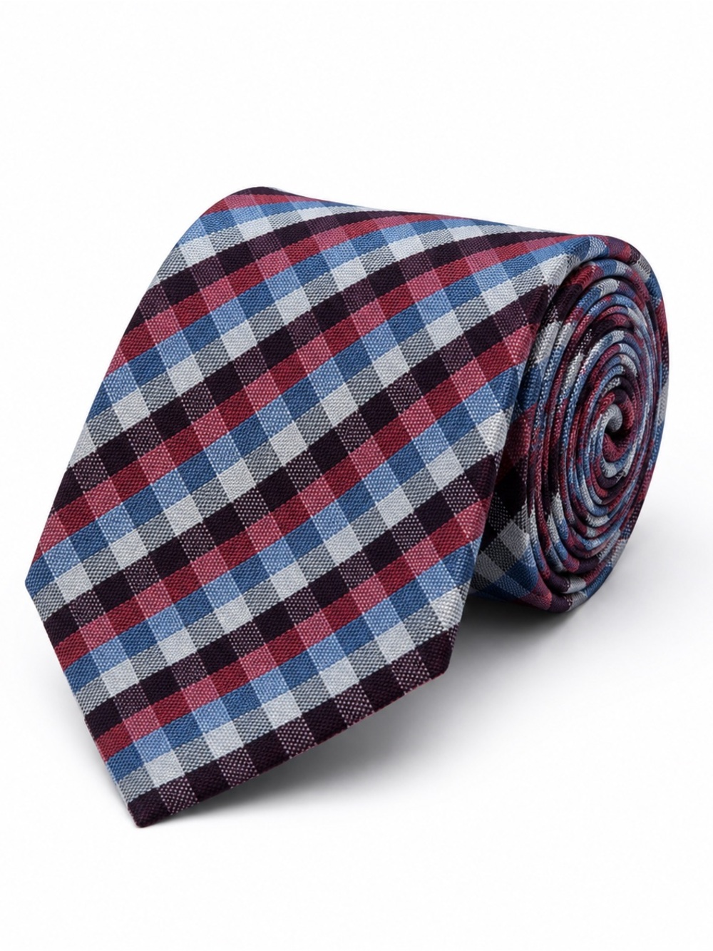 Laurant Bennet Gingham‎ Pink Mens Tie Quiet Luxury Handmade Old Money Formal